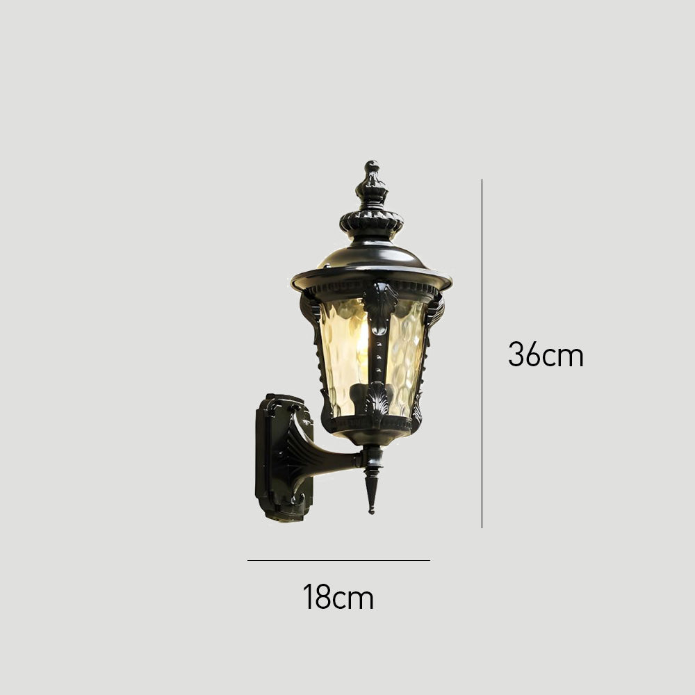 Vintage Design Glass Outdoor Wall Light