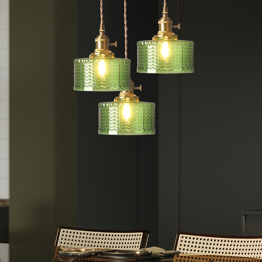 Vintage Glass Pendant Light For Kitchen