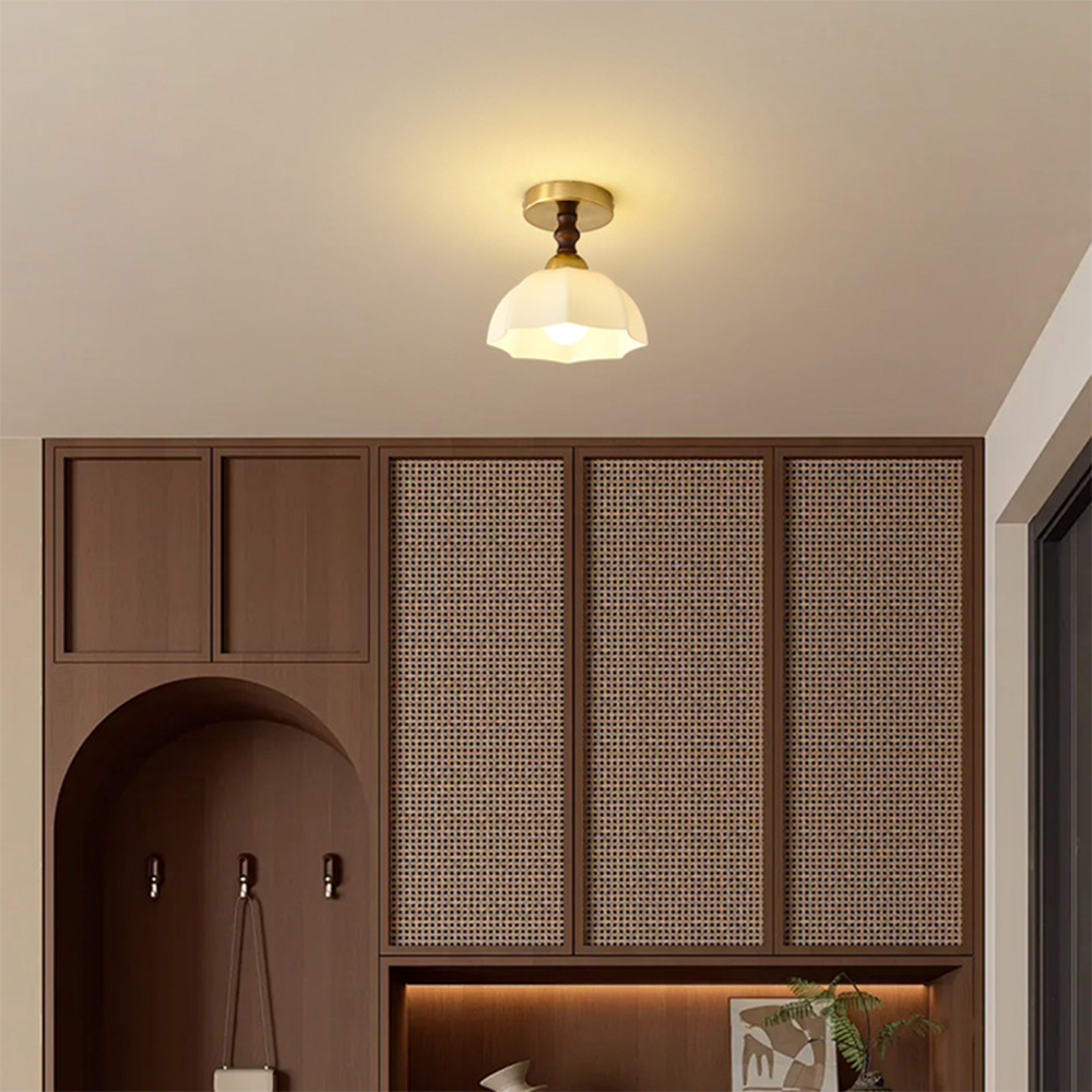 Modern White Wood Hallway Ceiling Lighting
