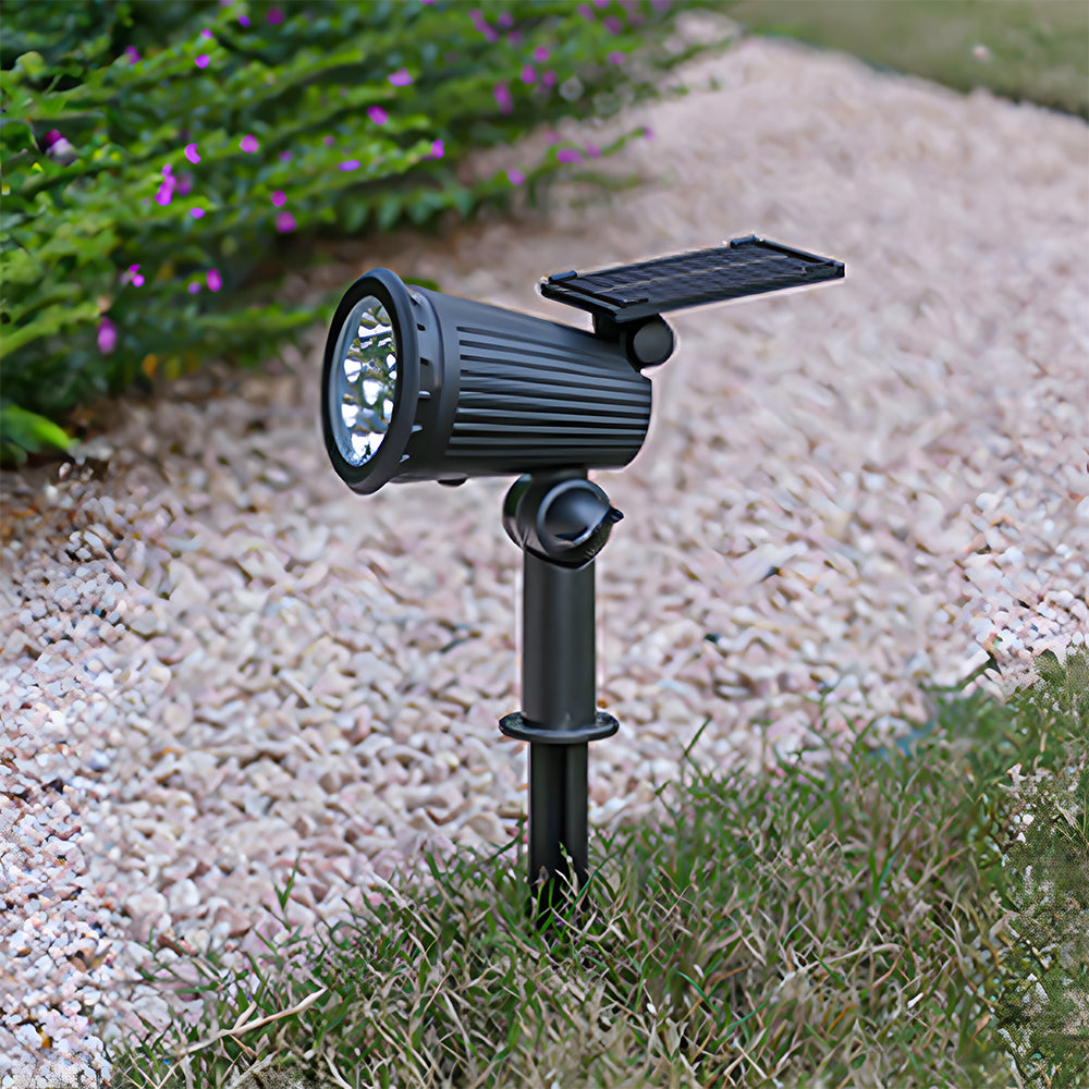 Solar Power Modern Black Outdoor Floor Lights