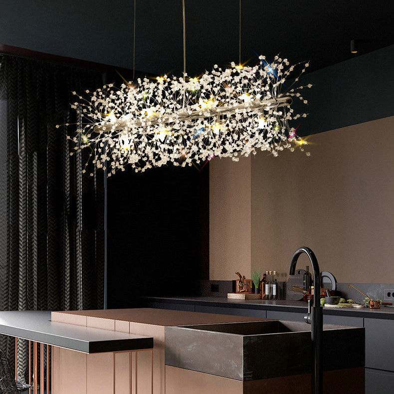 Nordic Luxury Crystal Dining Pendant Light for Kitchen Island