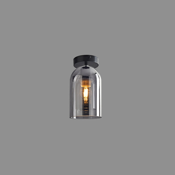 Glass Semi-Flush Mount Ceiling Light
