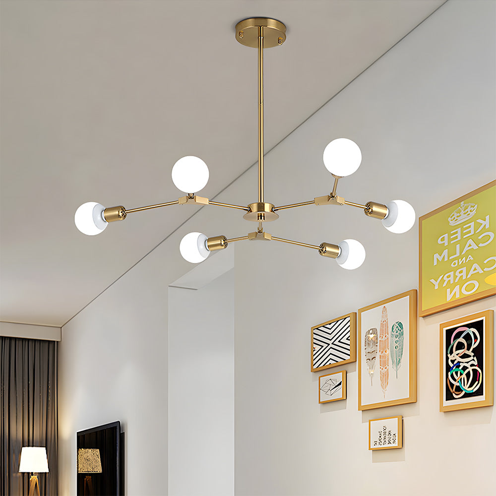 Elegant Iron Craft Living Room Flush Mount Ceiling Light