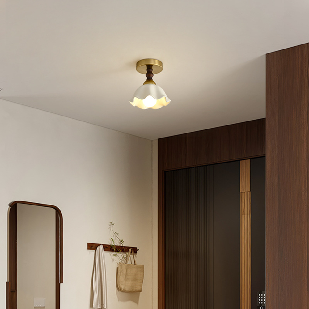 Modern White Wood Hallway Ceiling Lighting