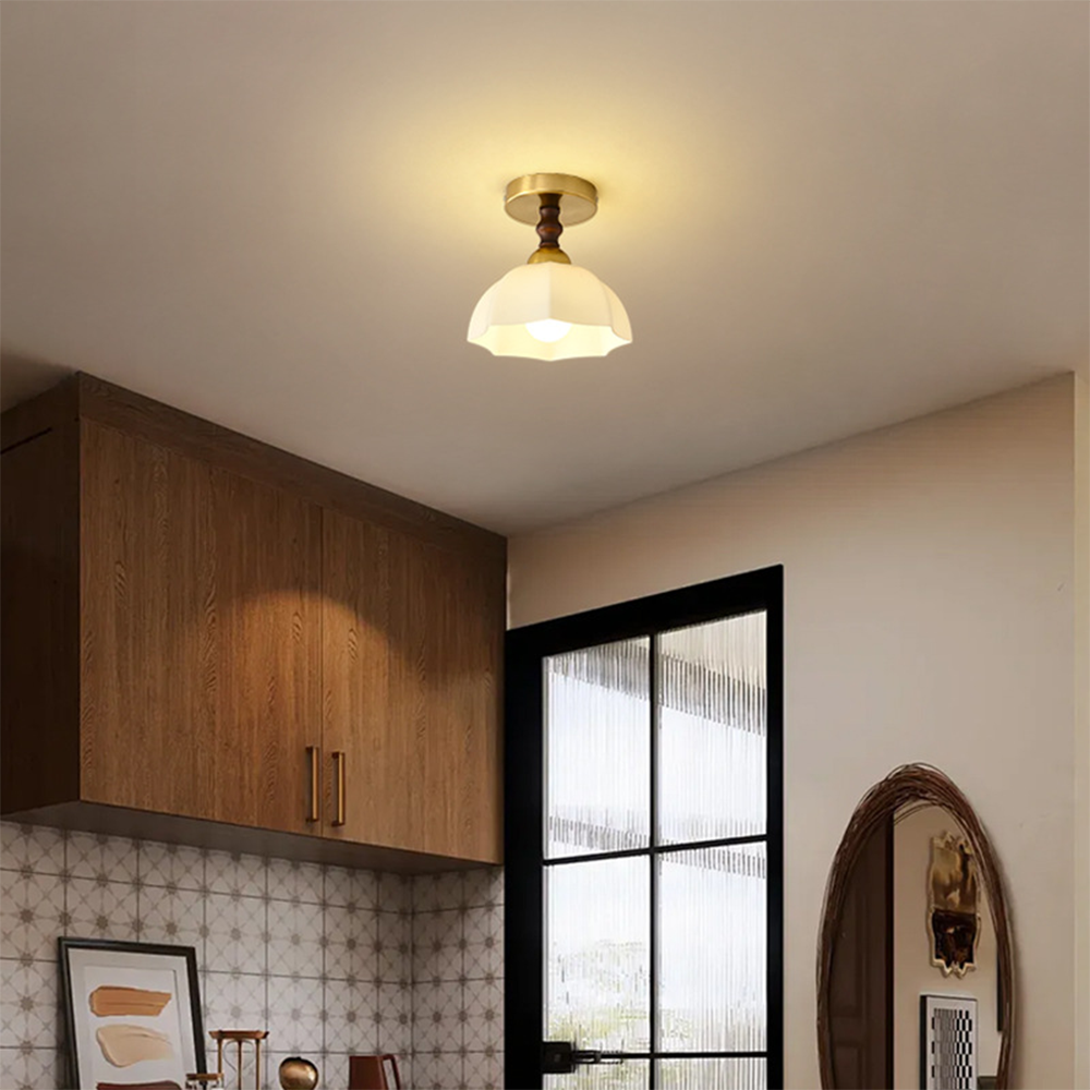 Modern White Wood Hallway Ceiling Lighting