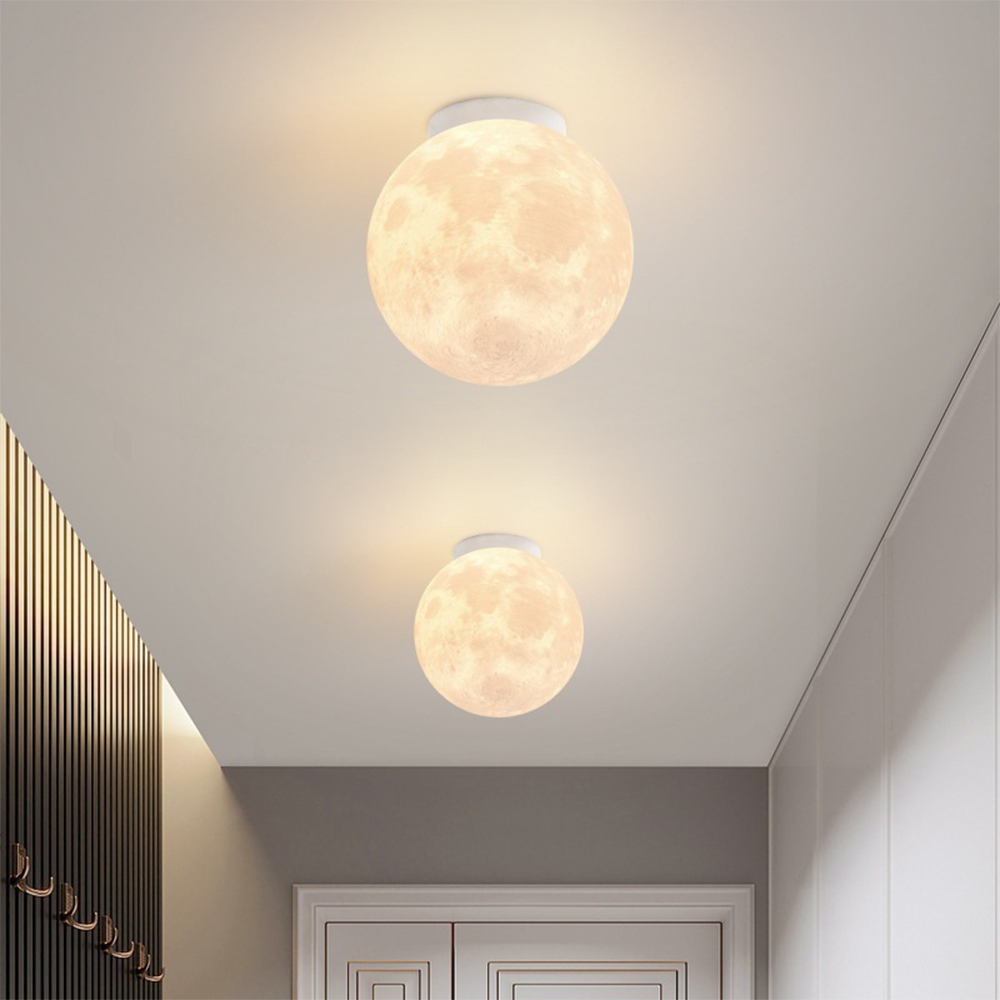 Modern White Moon Ceiling Lighting For Bedroom