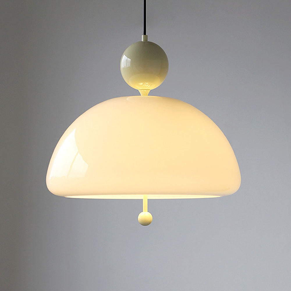 Modern Red Glass Simple Pendant Light For Living Room
