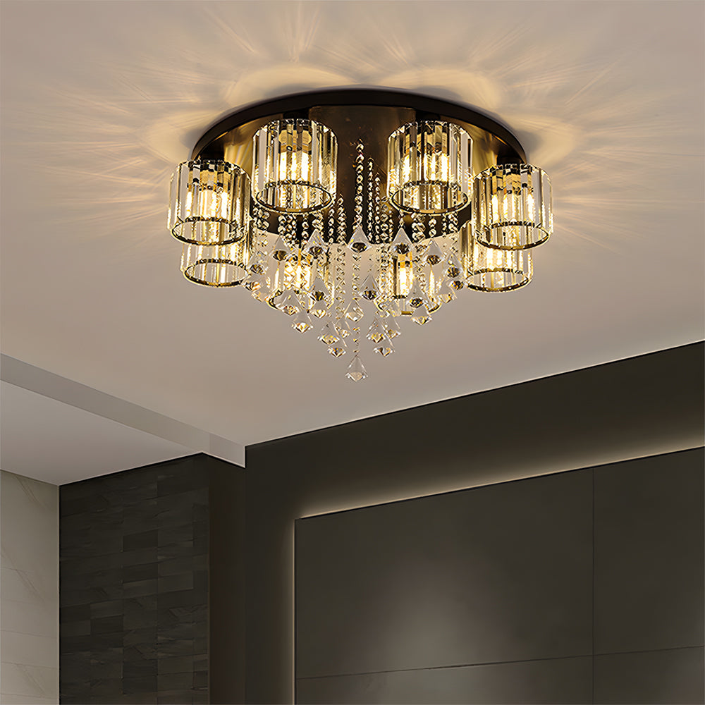 Contemporary Crystal Flush Mount Ceiling Lights