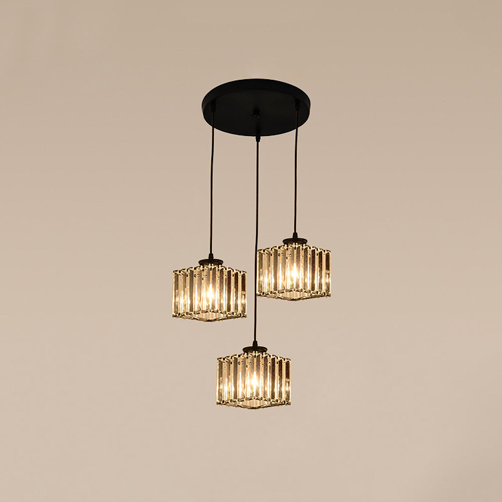 Simple Multi-Head Designer Crystal Kitchen Island Lamps