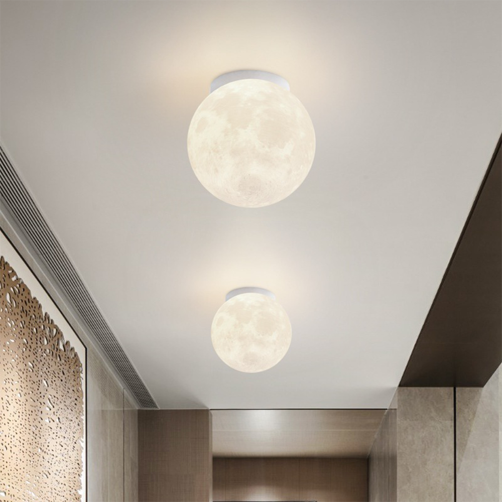 Modern White Moon Ceiling Lighting For Bedroom