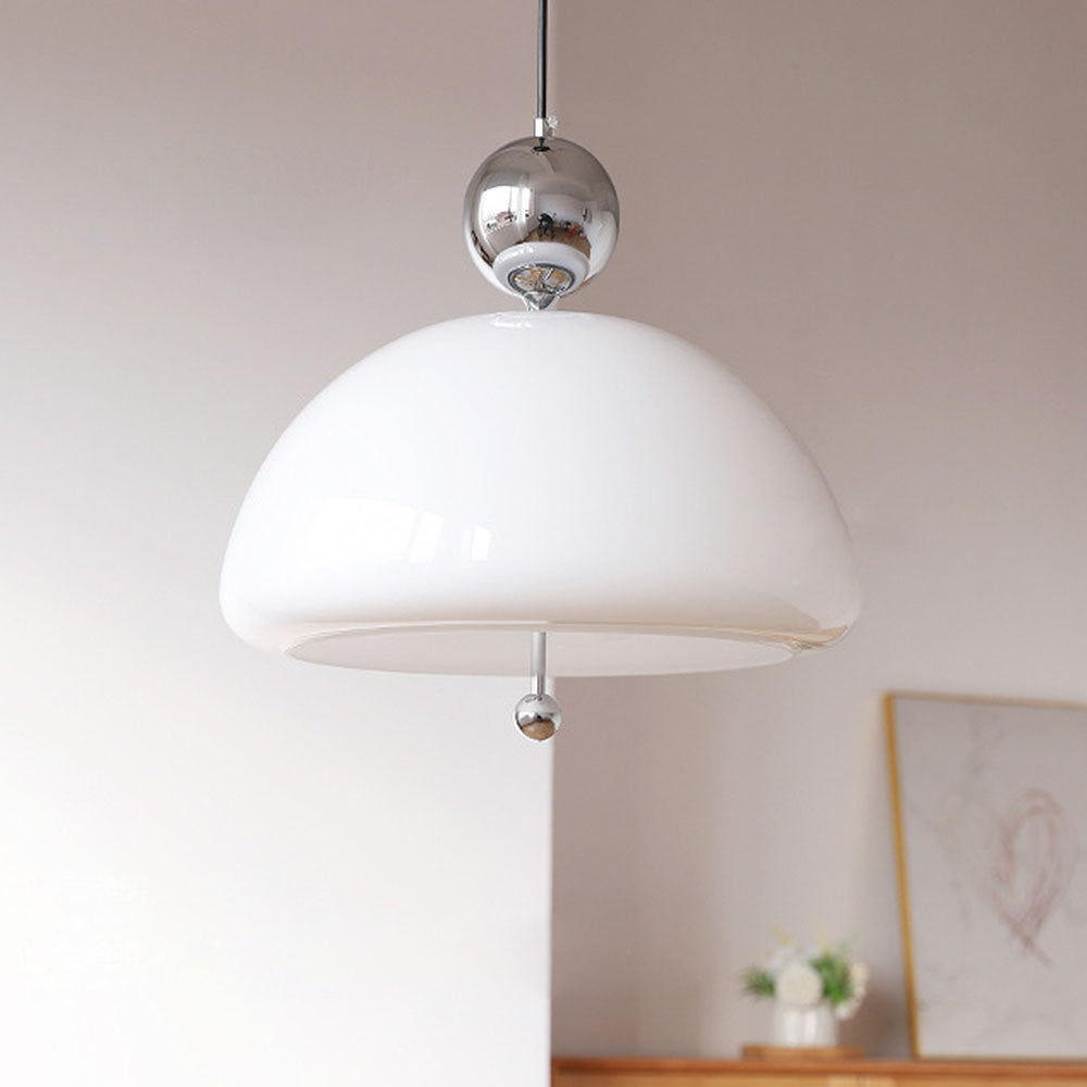 Modern Red Glass Simple Pendant Light For Living Room