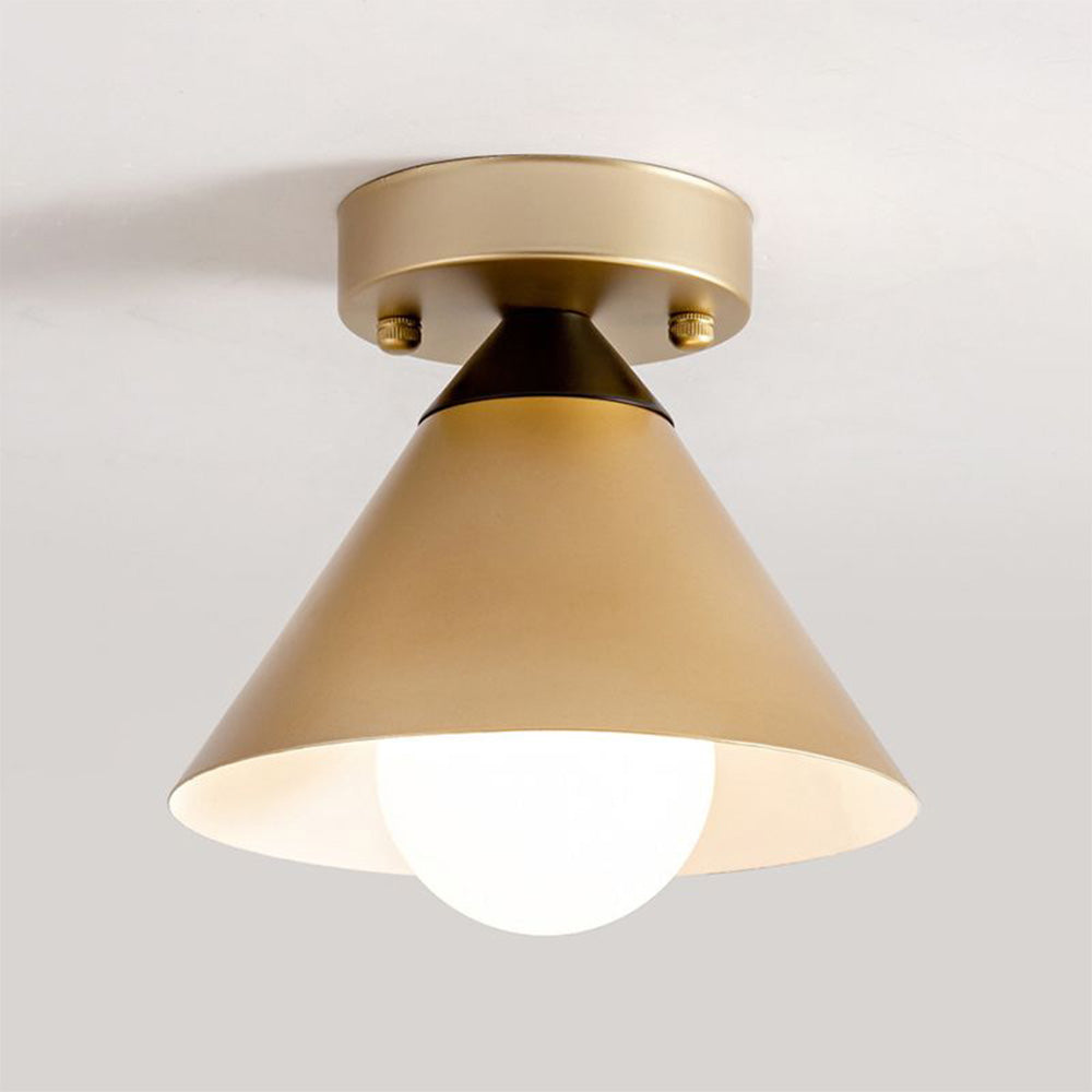 Modern Gold Flush Ceiling Light For Hallway