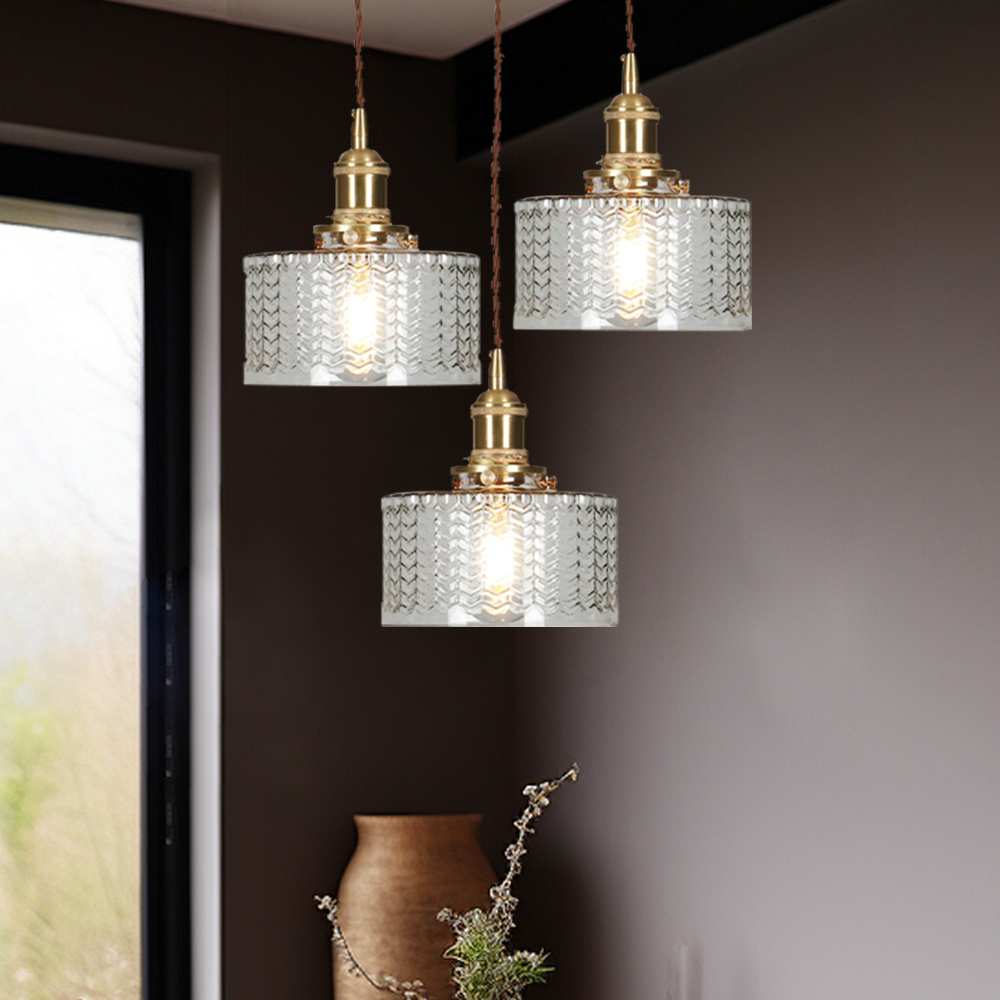 Vintage Glass Pendant Light For Kitchen