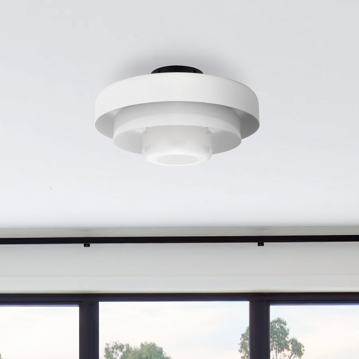Mid-Century Iron Ceiling Lights