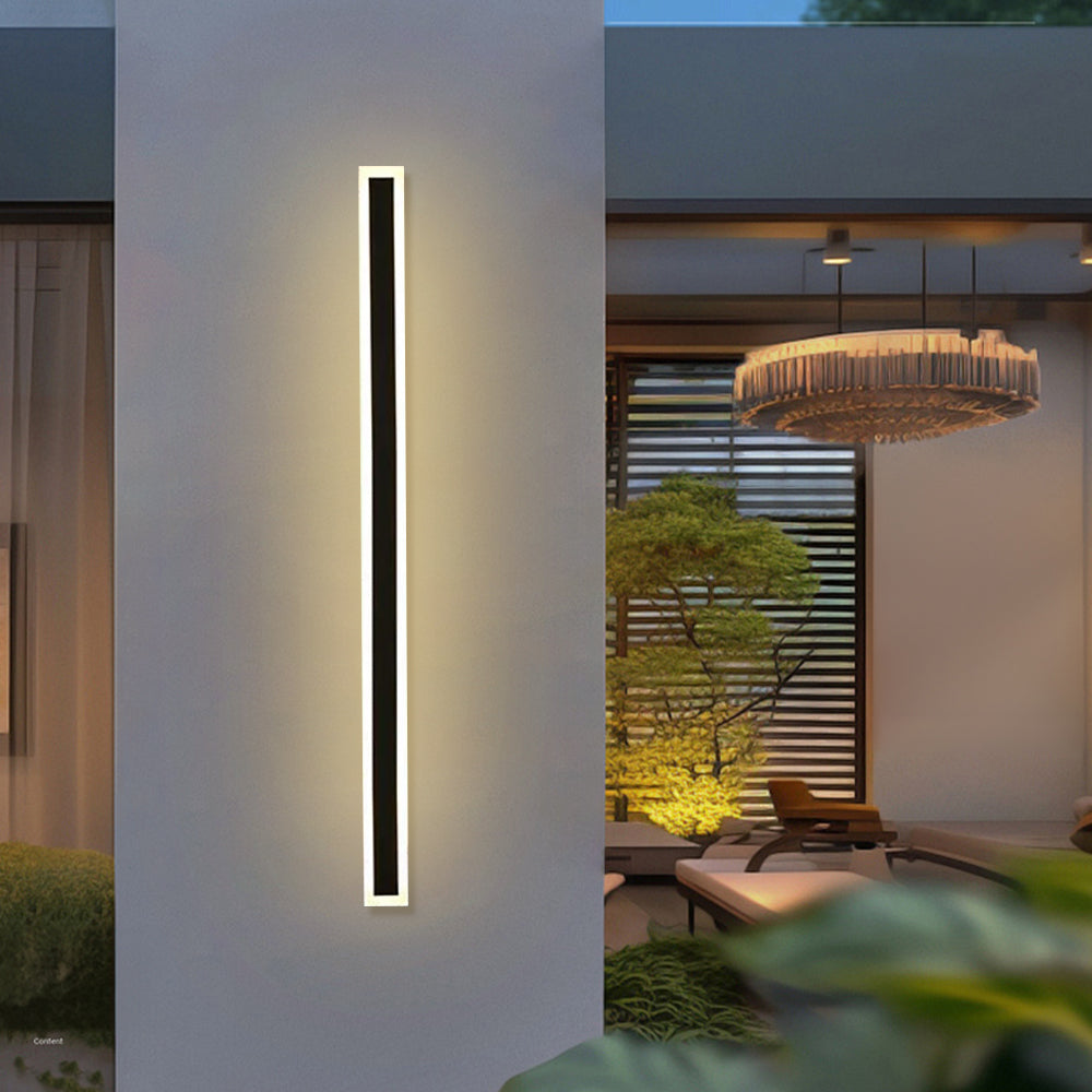 IP65 Modern Minimalism Decor Acrylic Black Outdoor LED Wall Lights