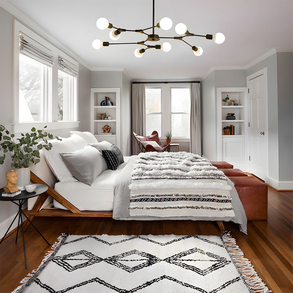 Elegant Iron Craft Living Room Flush Mount Ceiling Light