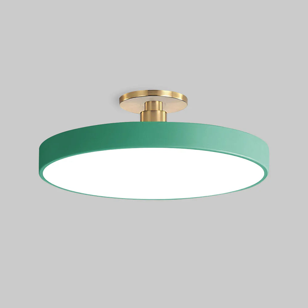 Modern Concise Circular LED Semi Flush Mount Ceiling Light