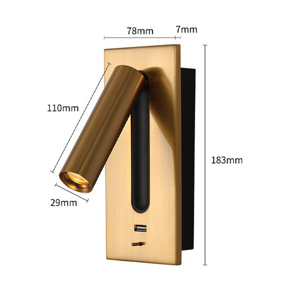 Simple USB Rechargeable Reading Wall Lamp