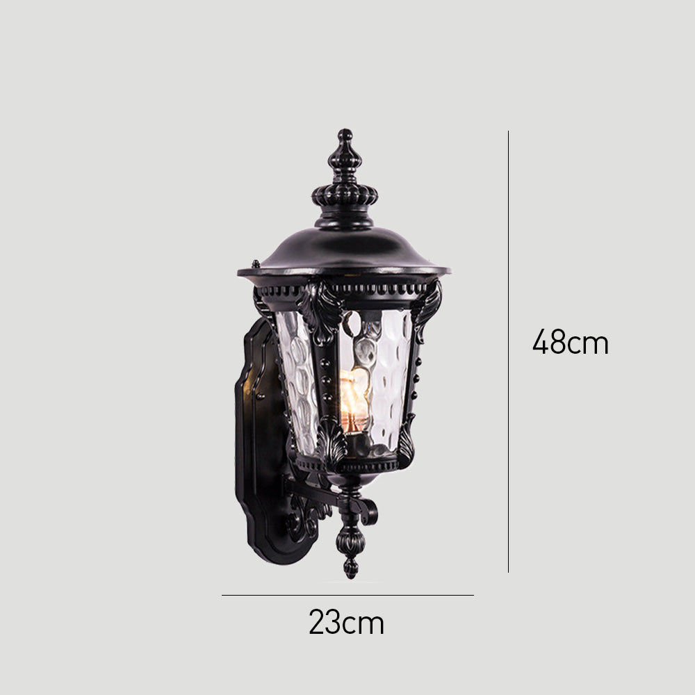 Vintage Design Glass Outdoor Wall Light