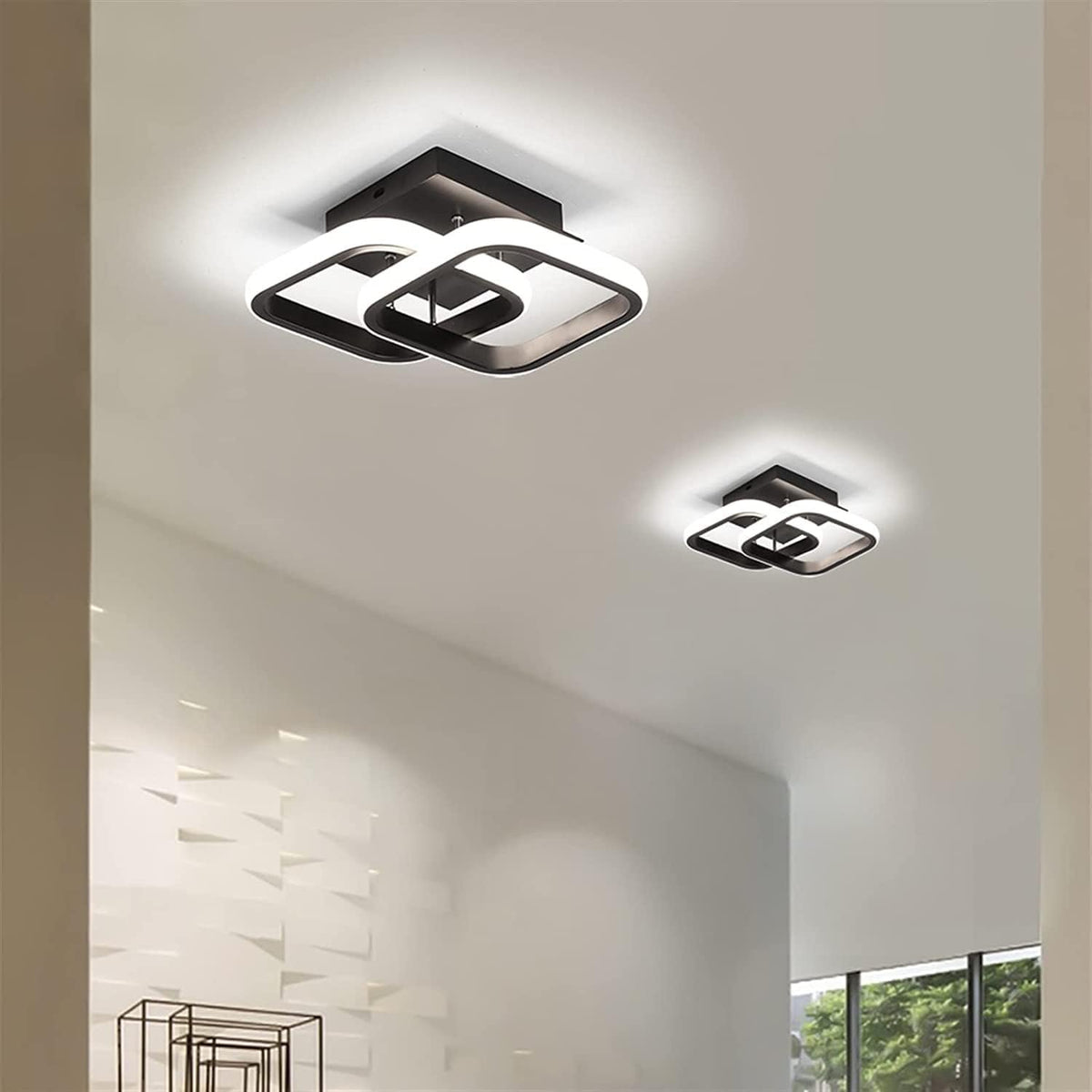 Set of 2 Modern LED Ceiling Lights for Hallway