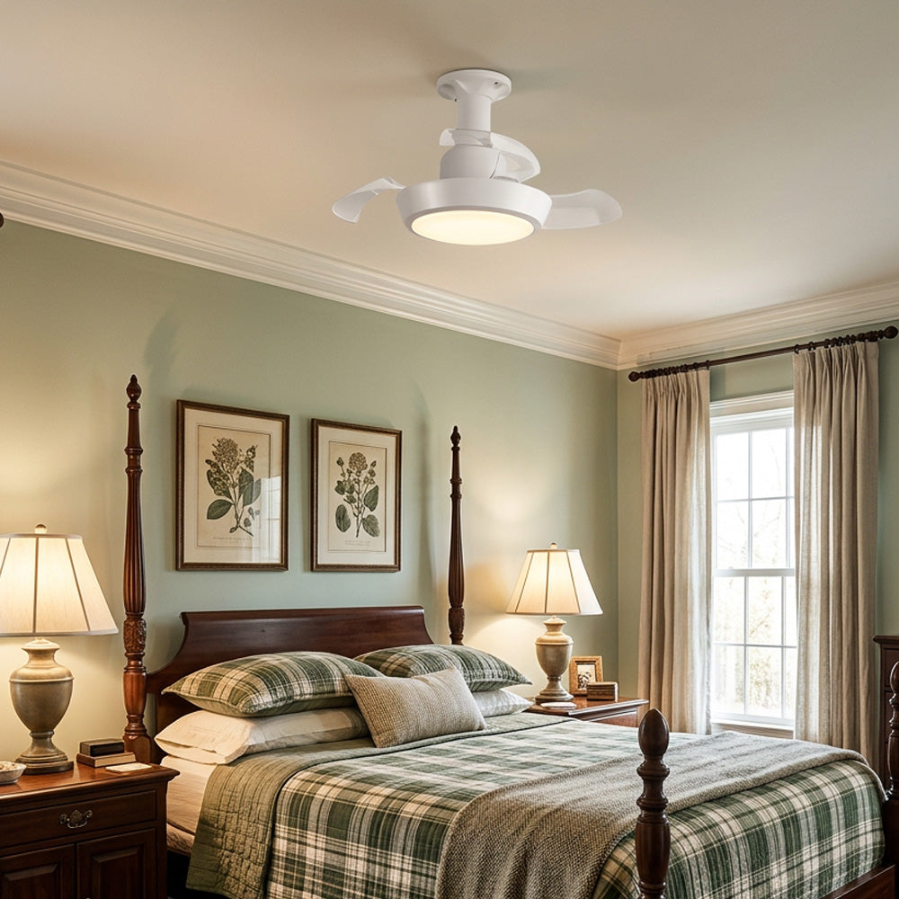 Minimalist 3-Blade Ceiling Fan with Lights for Dormitory Bedroom
