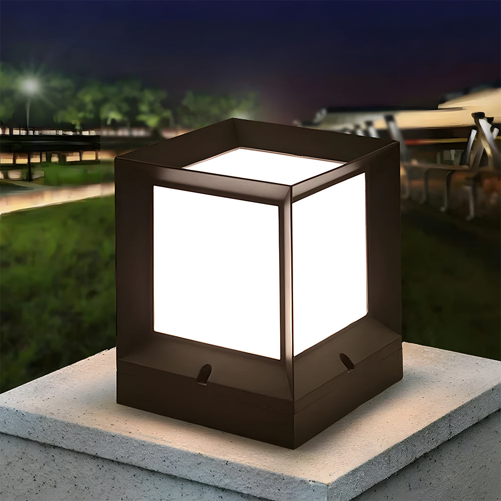 Modern Black Solar Power Outdoor Lantern LED Wall/Floor Lights