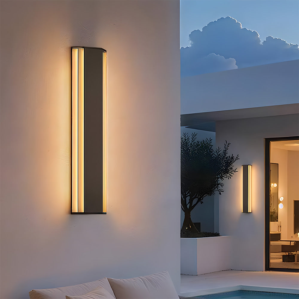 Modern Exterior Solar Wall Lights for House Garage Porch Patio, Dusk to Dawn