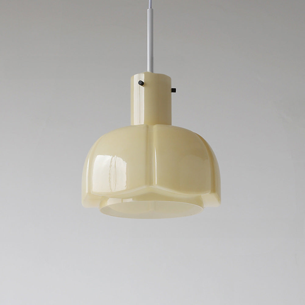 Minimalism Glass Flower Shape Pendant Light