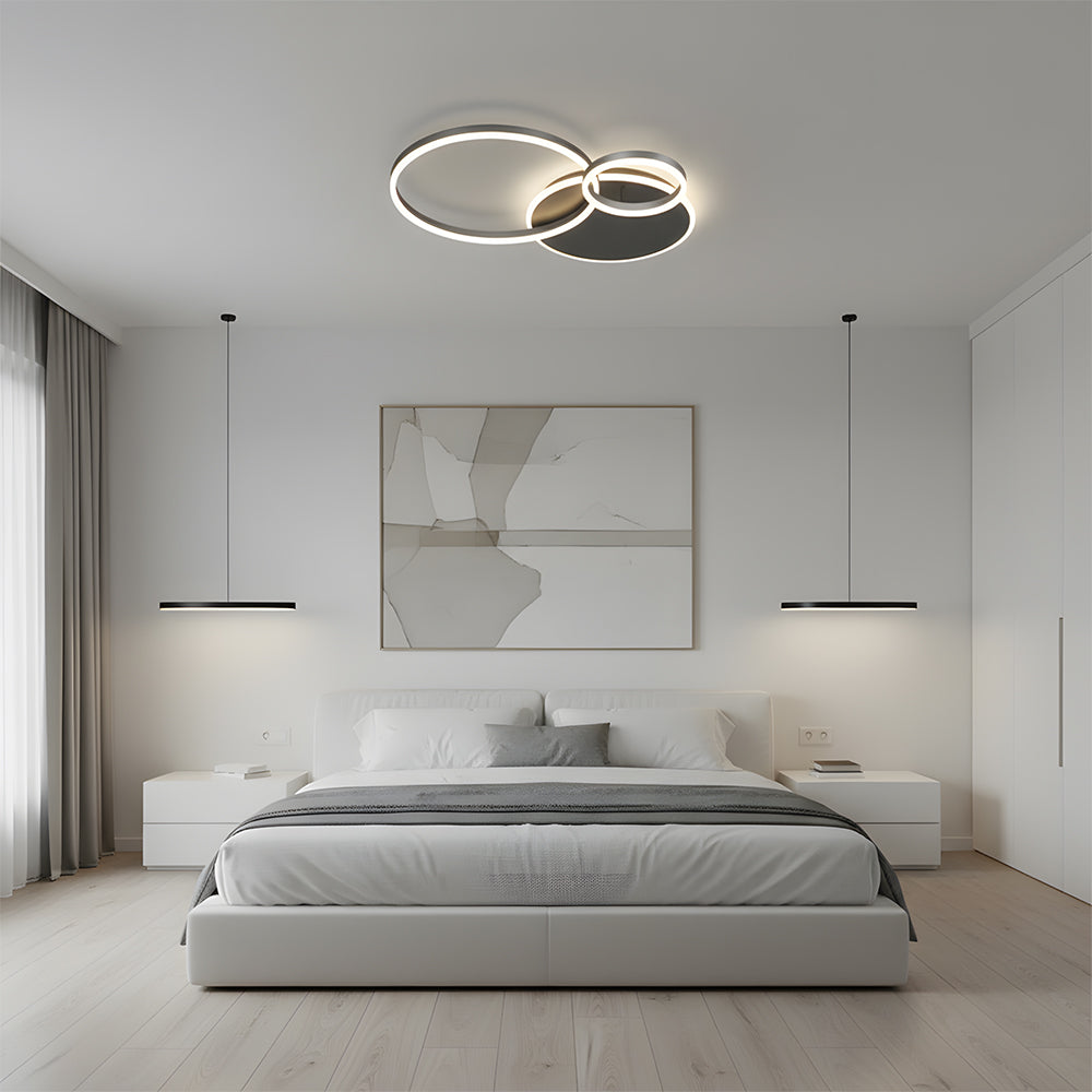 Modern Energy Efficient LED Flush Ceiling Light Fixture for Living Room