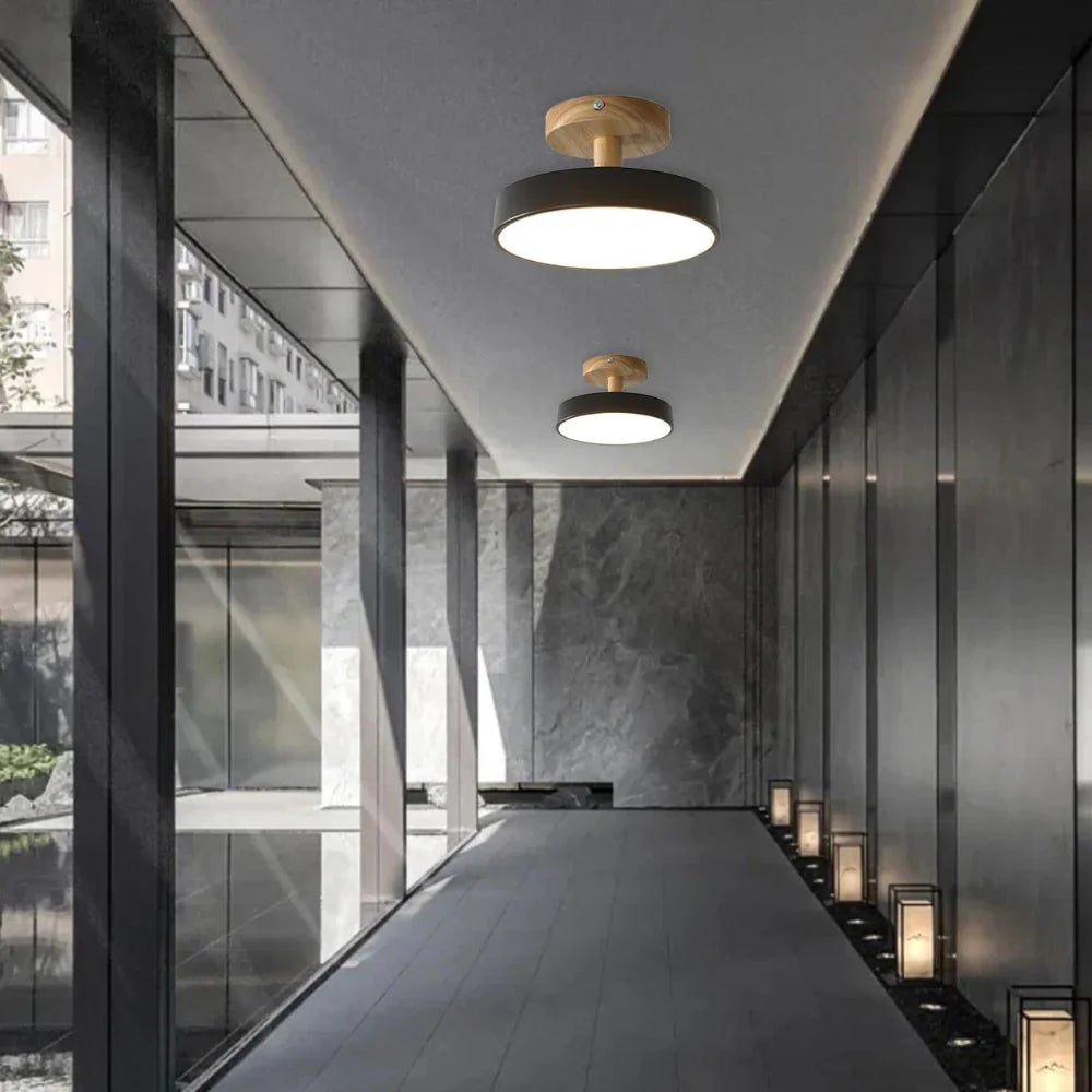 Set of 2 Nordic Semi Flush Ceiling Lights Hallway LED Ceiling Lamp