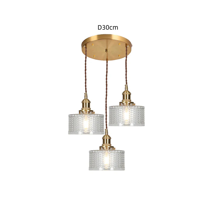 Vintage Glass Pendant Light For Kitchen
