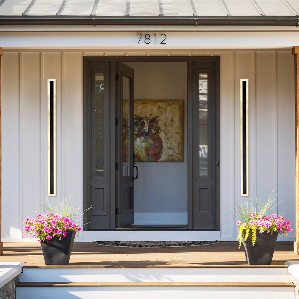 IP65 Modern Minimalism Decor Acrylic Black Outdoor LED Wall Lights