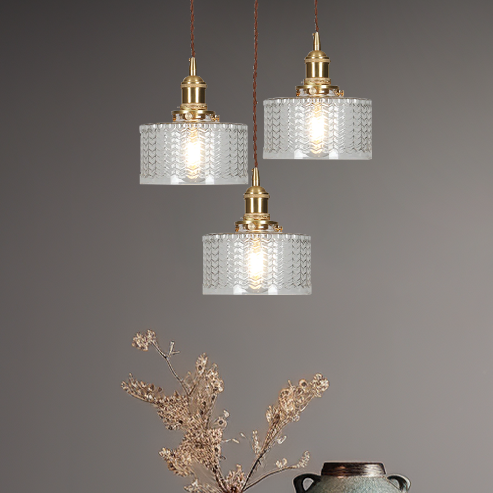 Vintage Glass Pendant Light For Kitchen