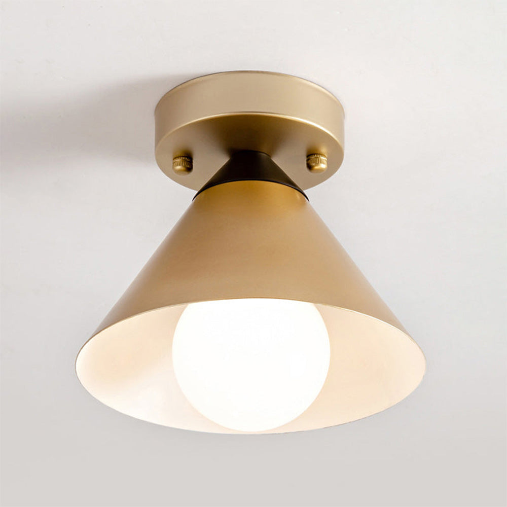 Modern Gold Flush Ceiling Light For Hallway