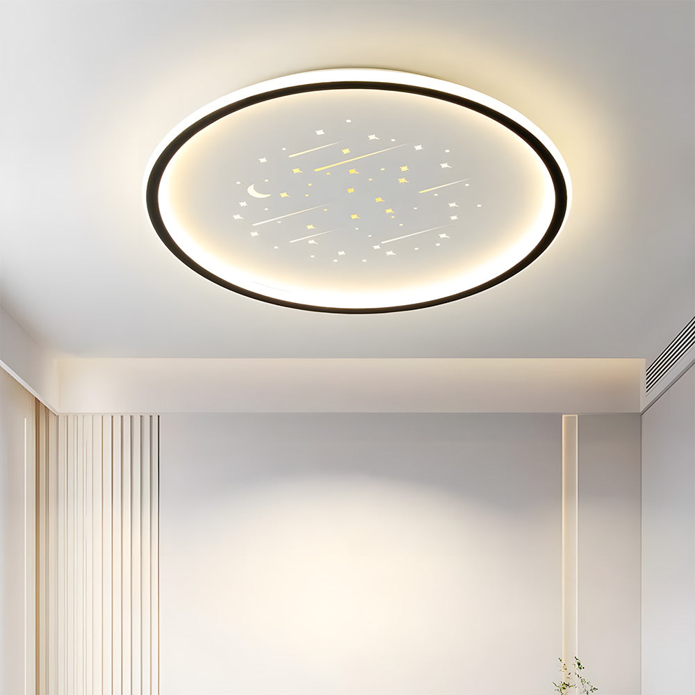Starry Flush Iron Acrylic LED Ceiling Light for Bedroom