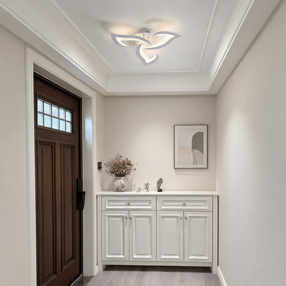 Contemporary Flower Shape Iron LED Ceiling Light For Living Room