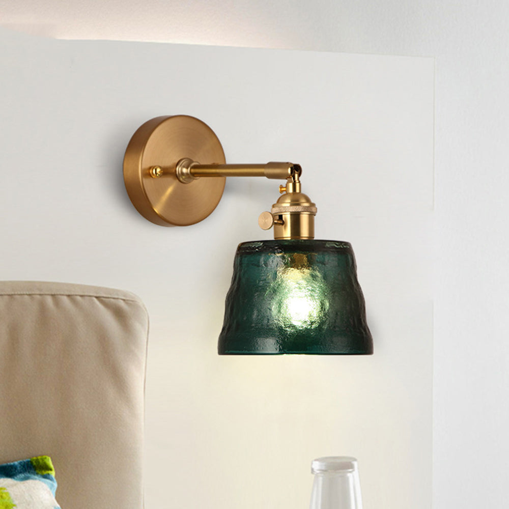 1-Bulb Adjustable Glass Wall Sconce