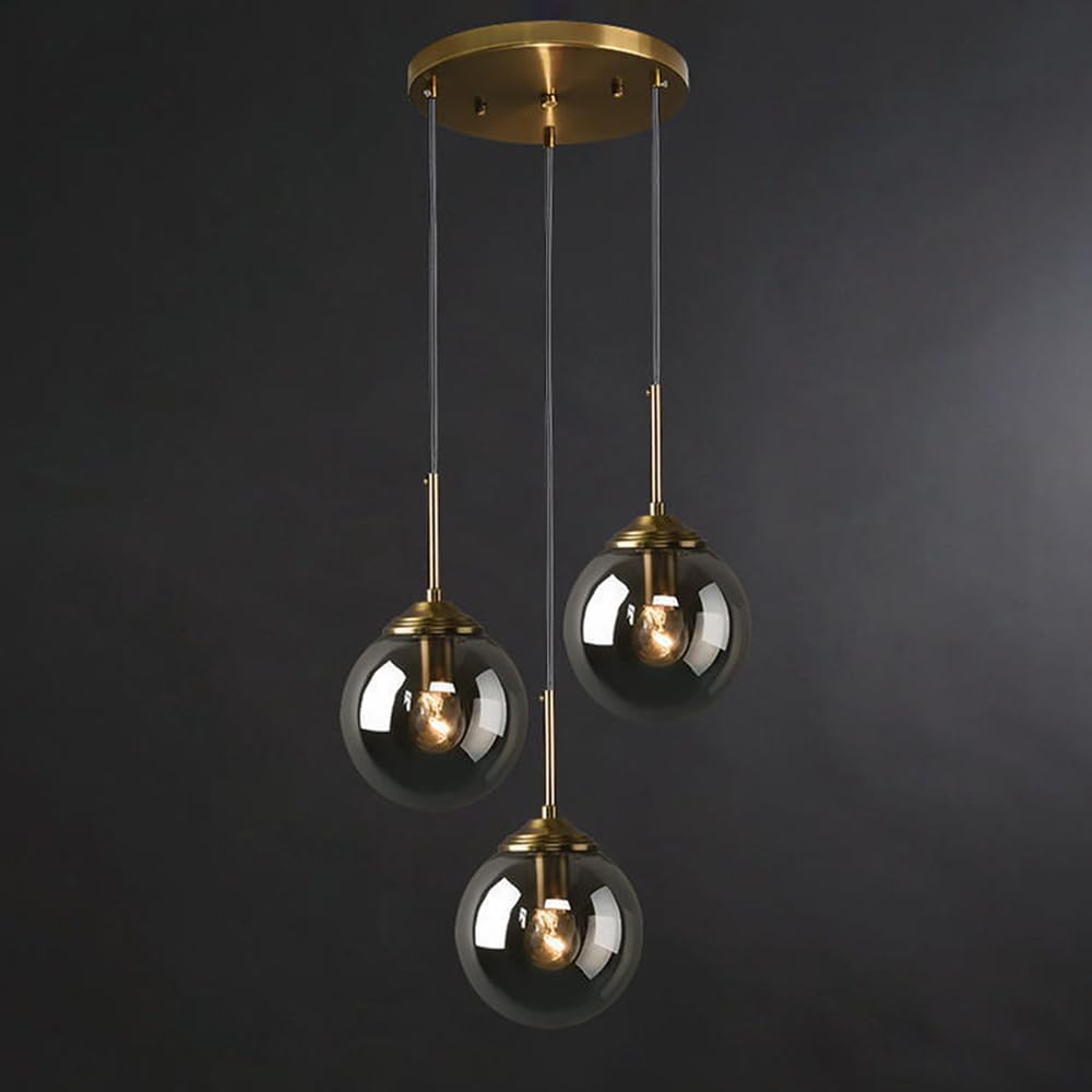 Industrial Glass Ball Pendant Light