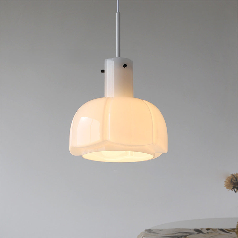 Minimalism Glass Flower Shape Pendant Light
