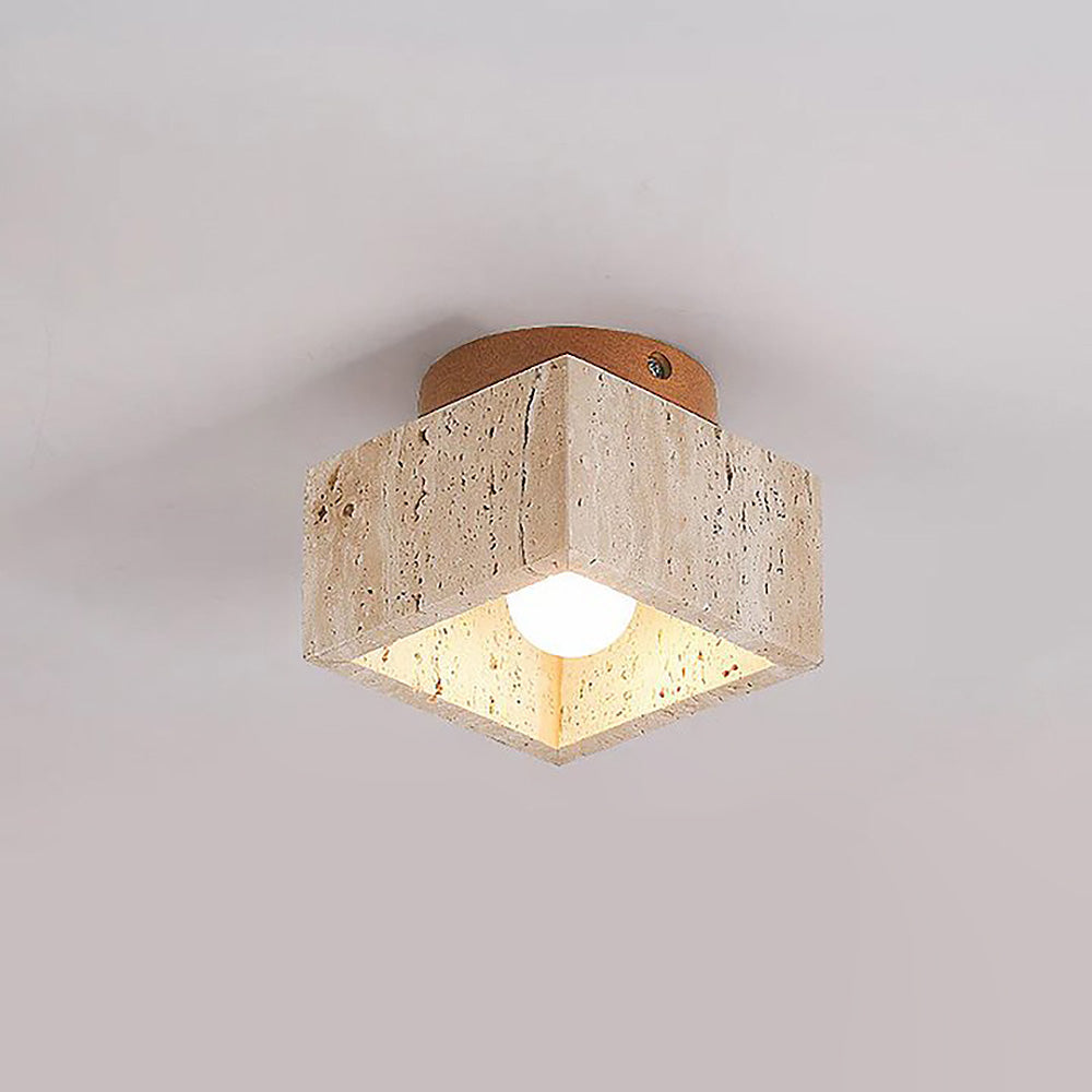 Wood Simplicity Cylindrical Hallway Ceiling Light