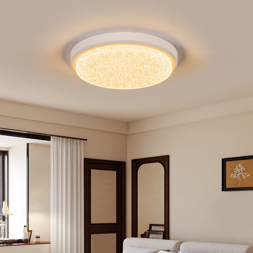 Modern Starlight LED Flush Mount Ceiling Light Round Lamp for Bedroom
