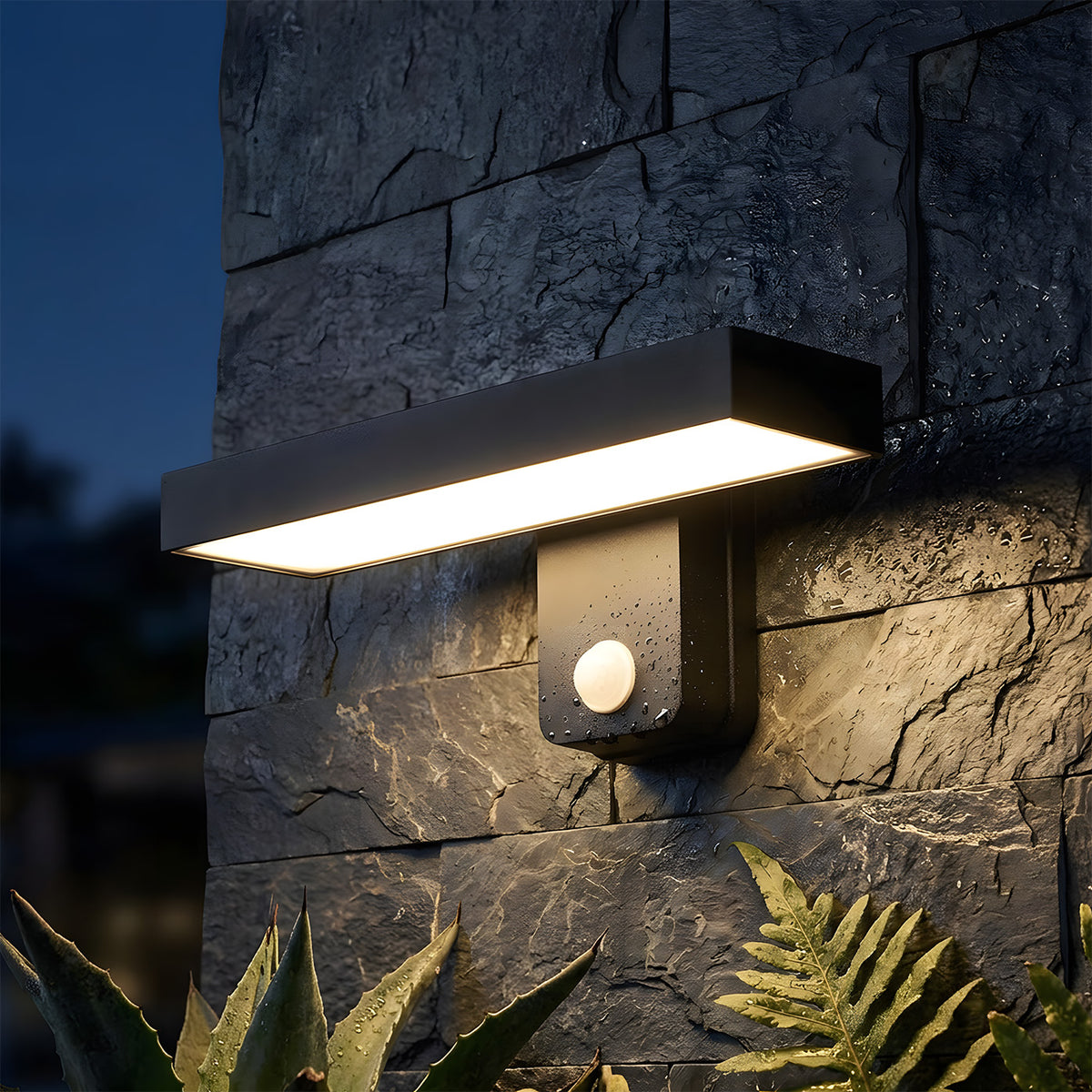 Stylish LED IP65 Motion Sensor Aluminium Porch Wall Lights