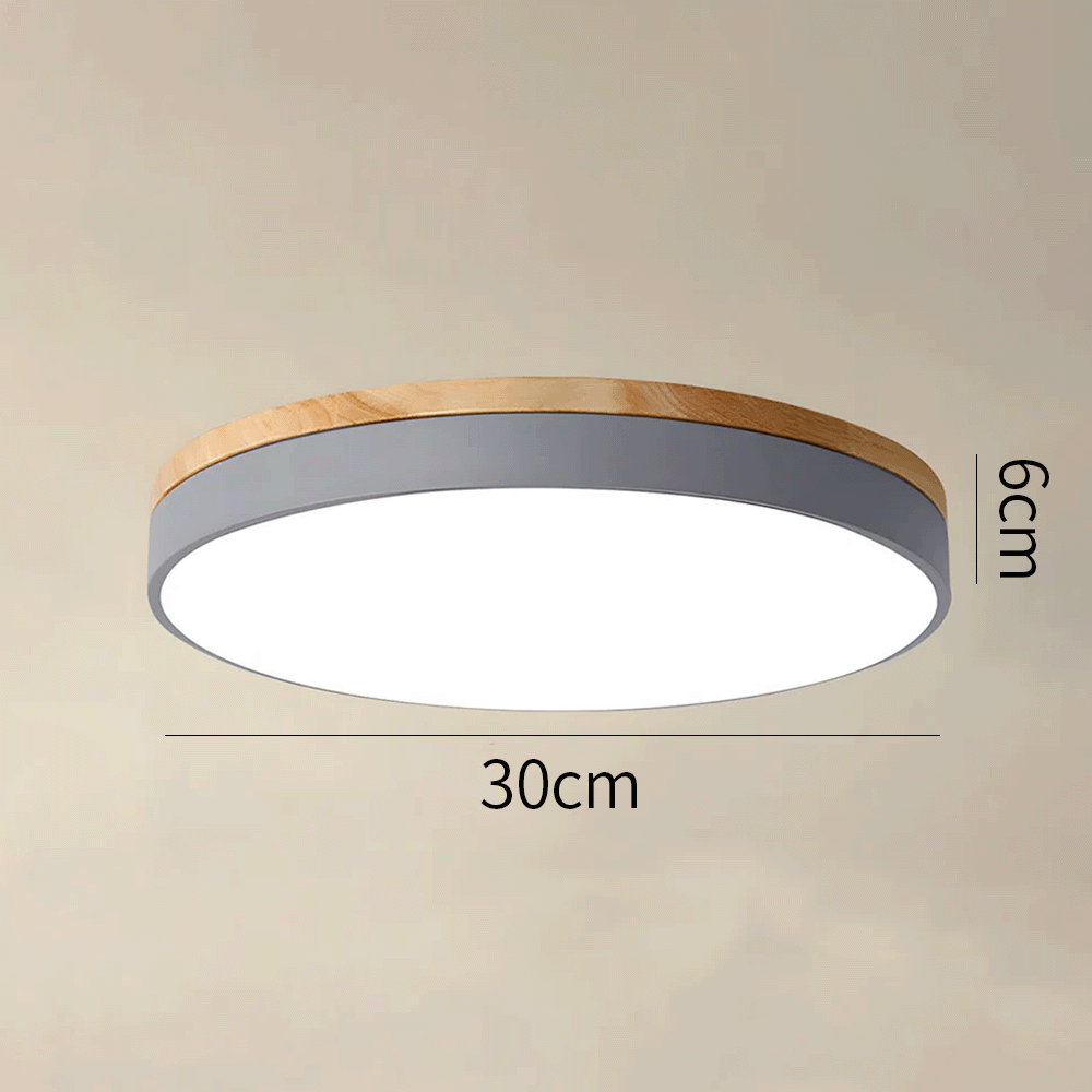 Round Ceiling Lights, 3 Light Colors Changeable, grey, 30cm, round
