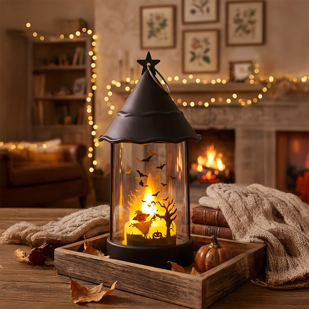 Halloween Indoor Decorations Castle Ghost LED Table Lamp for Night Party