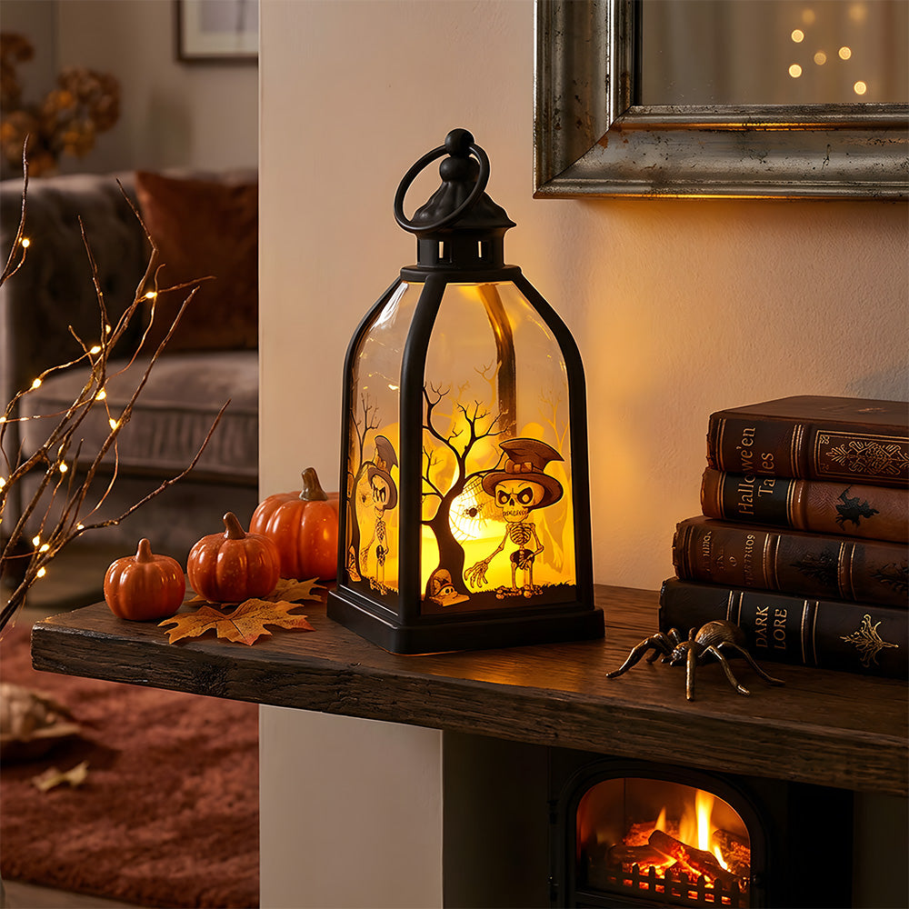 Indoor Decor Witch Bat LED Halloween Table Lamp for Night Party