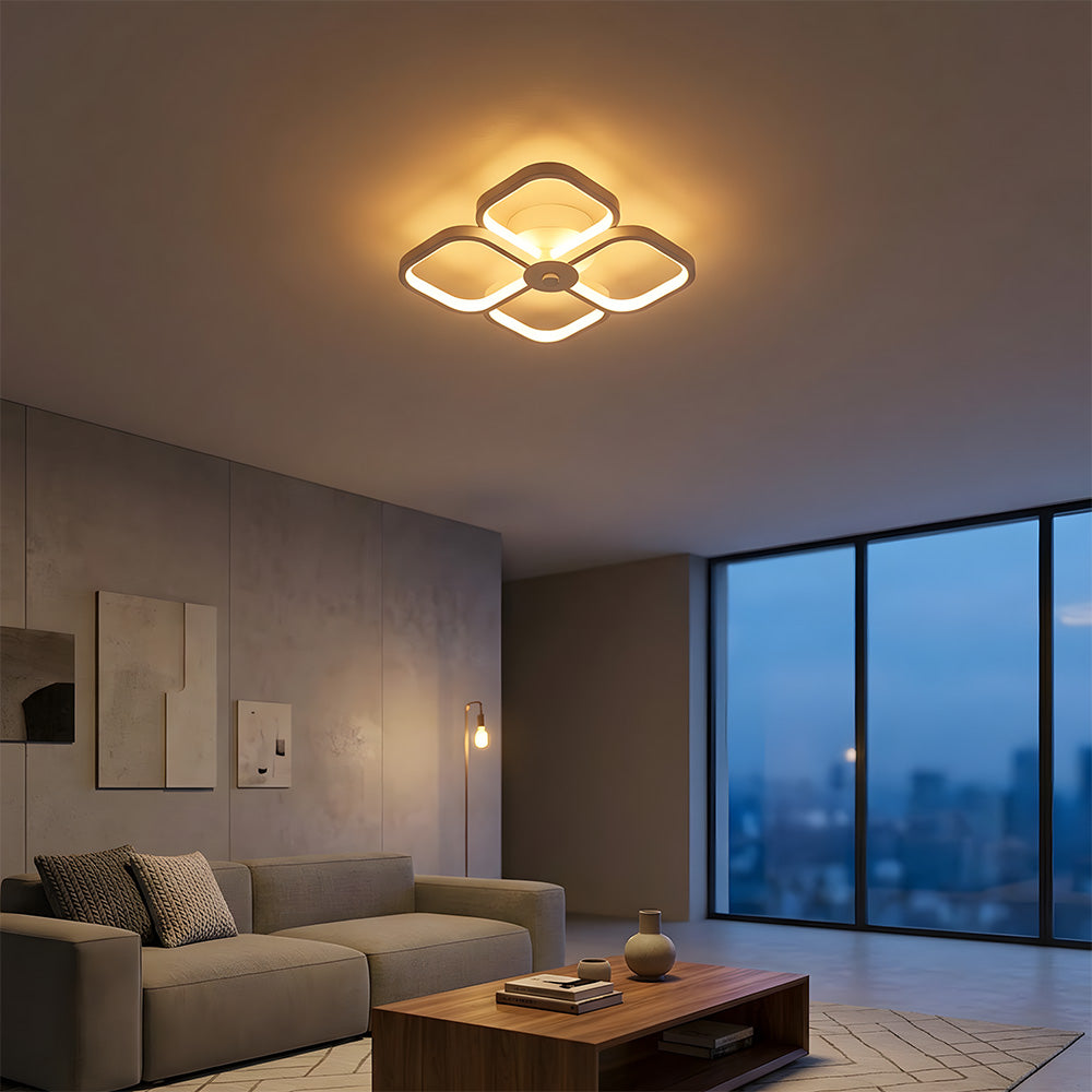 Modern Geometric LED Flush Ceiling Lights for Living Room Bedroom