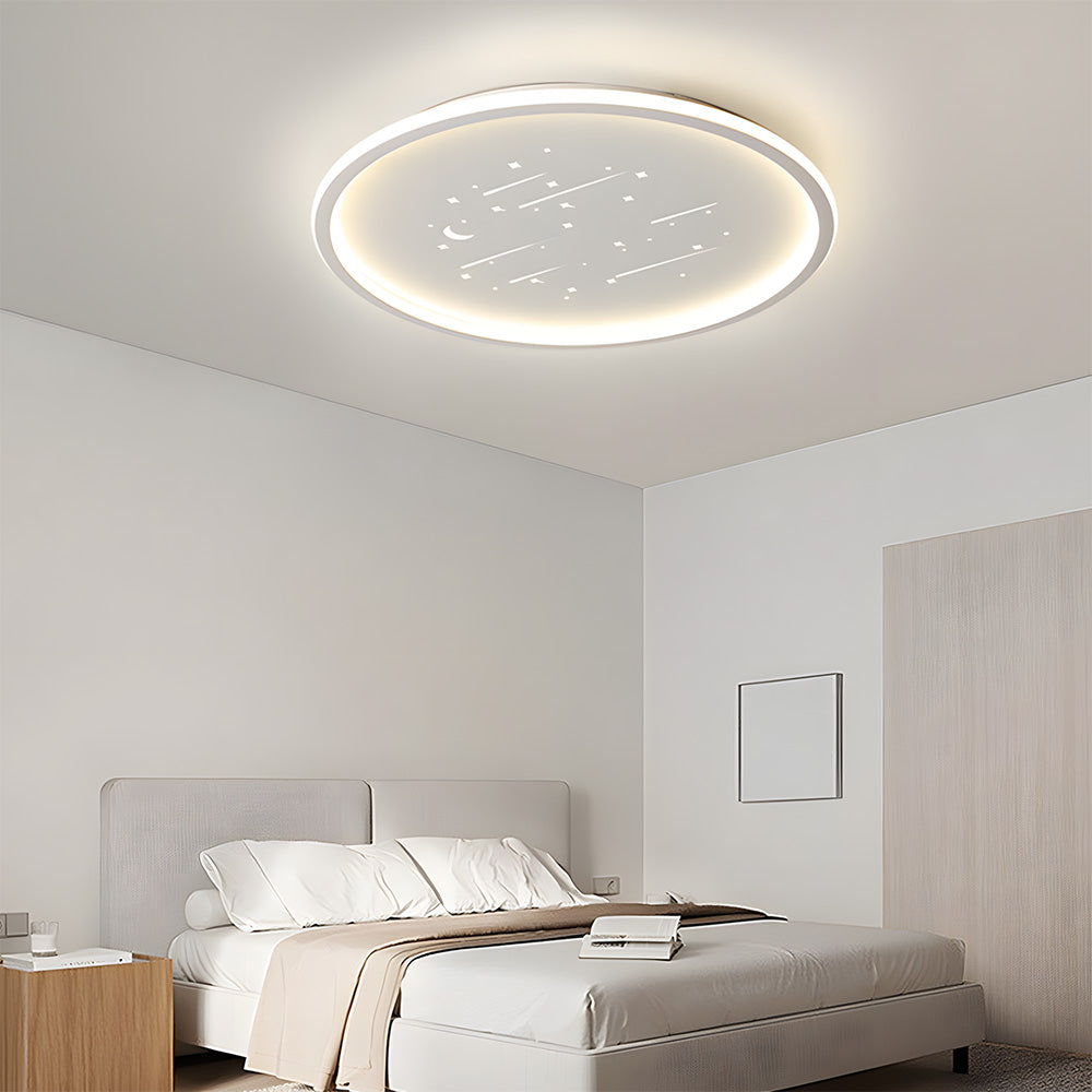 Starry Flush Iron Acrylic LED Ceiling Light for Bedroom