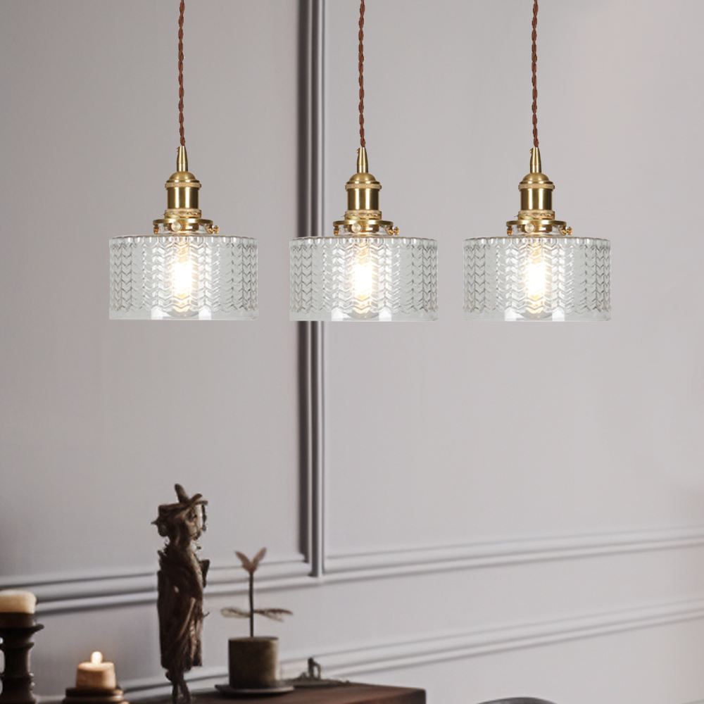 Vintage Glass Pendant Light For Kitchen