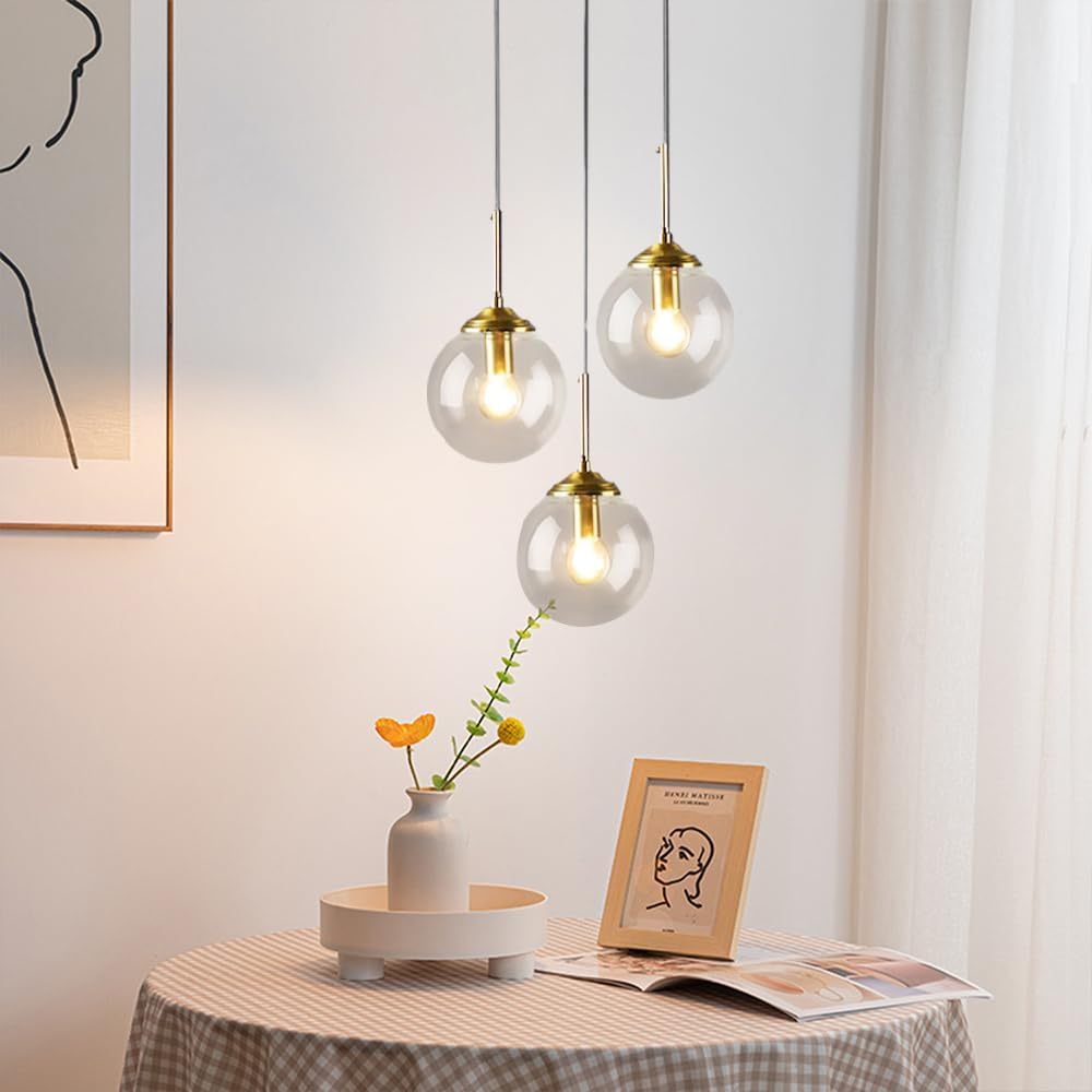 Industrial Glass Ball Pendant Light