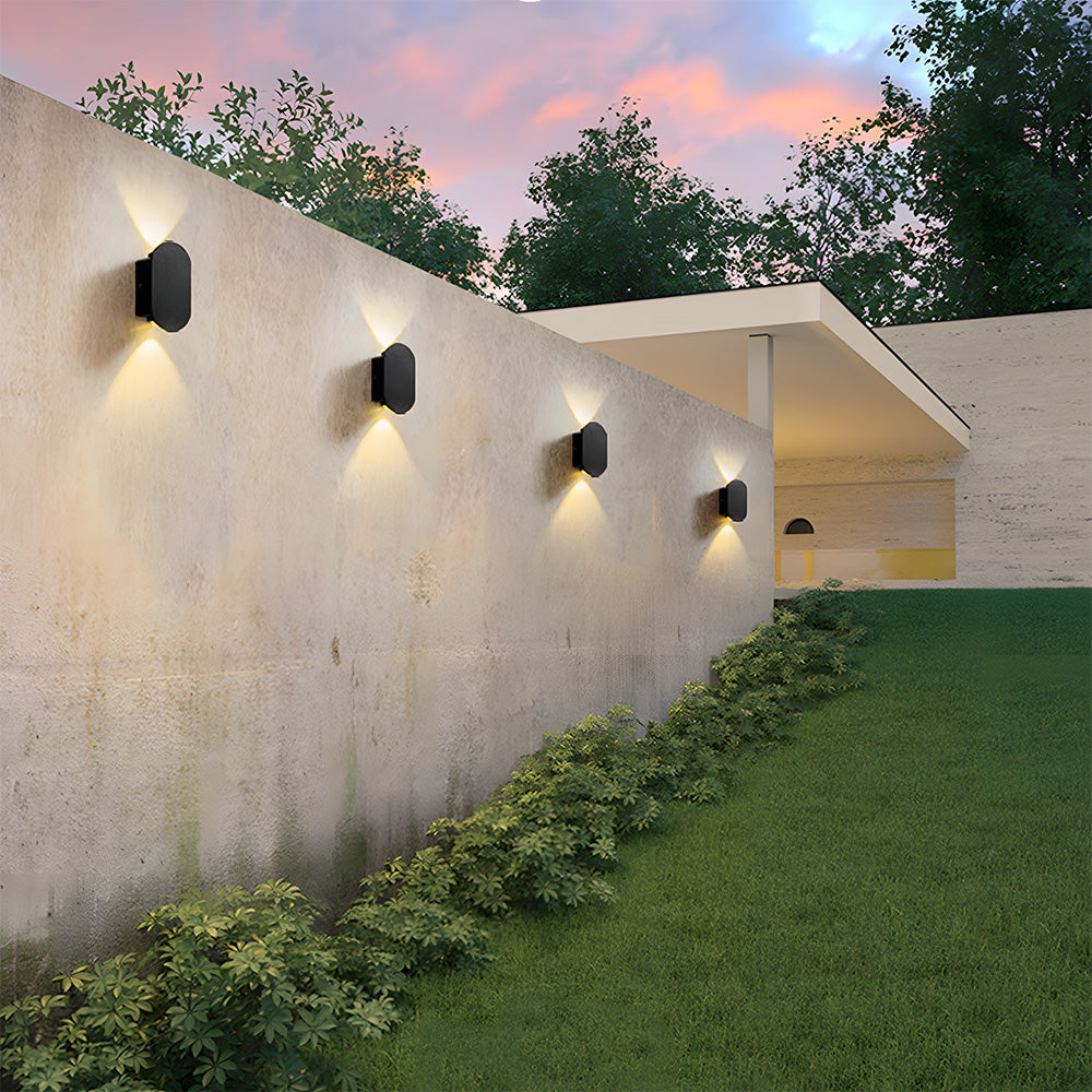 Modern Shield Shape Aluminium LED Outdoor Wall Lights for Yard Patio